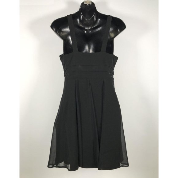 Express Black Sleeveless Cocktail/Homecoming Dress w/ Mesh Inserts | Size 4 - Picture 2 of 9